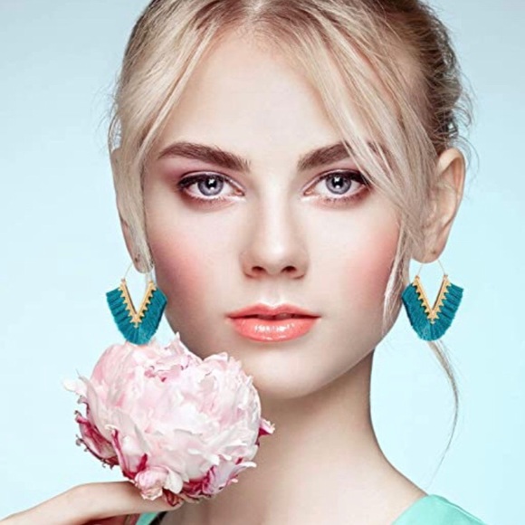 Tassel earrings set of 3 boho bohemian fringe new - Picture 6 of 7